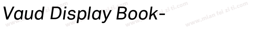 Vaud Display Book字体转换